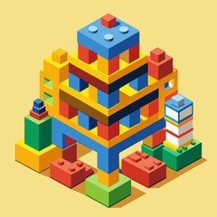 Naklejka premium toy building blocks