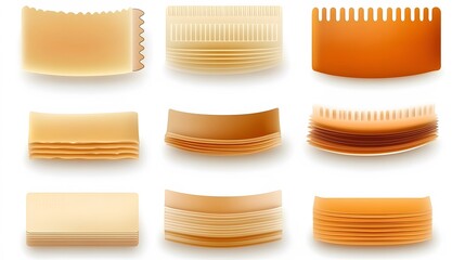 Abstract Paper Layers Stacked Design Elements