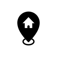 Address icon vector for web and mobile app. home location sign and symbol. pinpoint