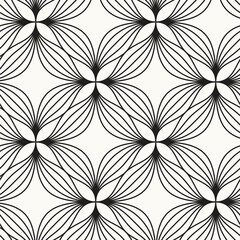 Fototapeta premium Vector seamless pattern. Abstract stylish background with stylized petals. Modern graphic design.
