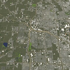 3D illustration of city and urban in Las Vegas USA