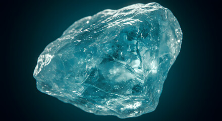 Fototapeta premium Blue Rock Crystal Mineral Stone