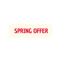 Spring Offer text sticker with transparent background