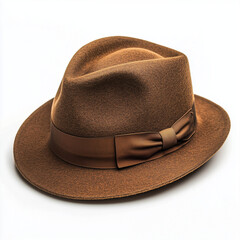 brown hat