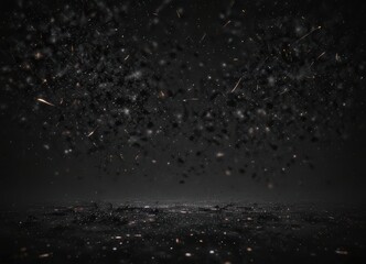 Dark, inky backdrop sprinkled with countless glittering stars ,  ethereal beauty,  deep space,  cosmic background