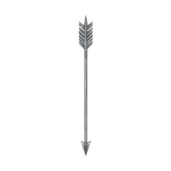 Sleek Arrow with a Minimalist Style in Graphitegrey Isolated on Transparent Background