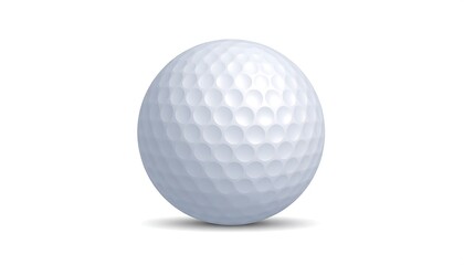 Golf ball with white background.