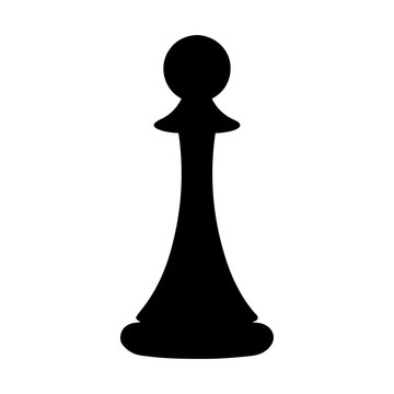 recommend clip art: Black Silhouette of Chess Pawn Piece Icon, Simple black silhouette of a chess pawn piece, isolated on white background, symbolizing strategy and board games.
                    