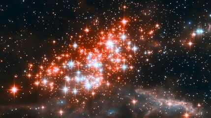 Obraz premium Vibrant Star Cluster Cosmic Nebula Space Background