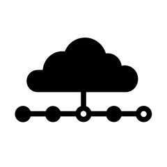 Cloud computing network structure with interconnected nodes for data distribution