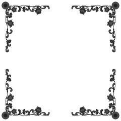 Fototapeta premium Floral ornamented frame; old style ornate decoration