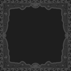 Floral ornamented frame; old style ornate decoration