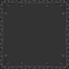 Floral ornamented frame; old style ornate decoration