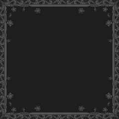 Floral ornamented frame; old style ornate decoration