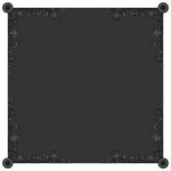 Floral ornamented frame; old style ornate decoration