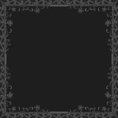 Floral ornamented frame; old style ornate decoration