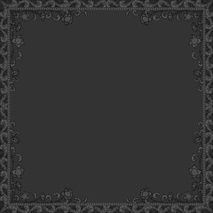 Floral ornamented frame; old style ornate decoration