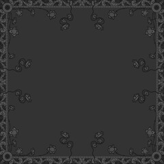 Floral ornamented frame; old style ornate decoration