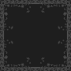 Floral ornamented frame; old style ornate decoration