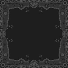 Floral ornamented frame; old style ornate decoration