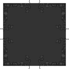 Floral ornamented frame; old style ornate decoration