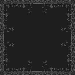 Floral ornamented frame; old style ornate decoration