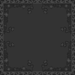 Floral ornamented frame; old style ornate decoration