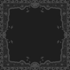 Floral ornamented frame; old style ornate decoration