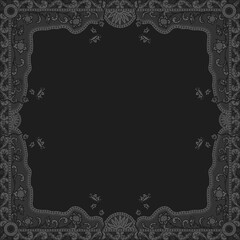 Floral ornamented frame; old style ornate decoration