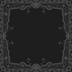 Floral ornamented frame; old style ornate decoration