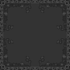 Floral ornamented frame; old style ornate decoration