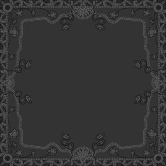 Floral ornamented frame; old style ornate decoration