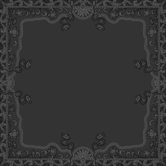 Floral ornamented frame; old style ornate decoration