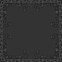 Floral ornamented frame; old style ornate decoration