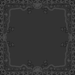 Floral ornamented frame; old style ornate decoration