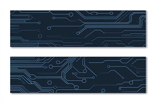Digital circuit board banners - Powered by Adobe