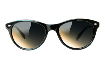 Stylish oval sunglasses with gradient lenses, cut out transparent