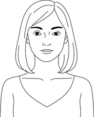 健康美人の正面バストアップ