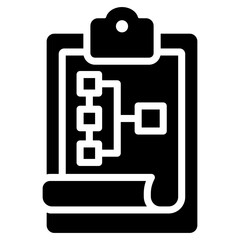 Planning Glyph Icon