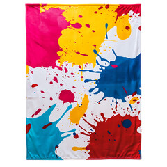Contemporary Beach Towel with Large Bold Color Spla Isolated on Transparent Background