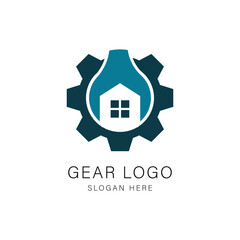 Gear Logo Design Graphic Vector 