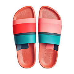 Trendy Slipon Beach Sandals with a Contemporary Design Isolated on Transparent Background