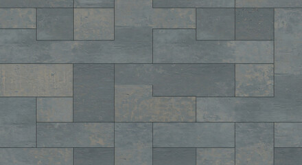 Fototapeta premium Seamless Modular Tile Pattern Concrete Stone Texture Background Material for Design