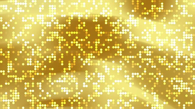 Golden abstract background with small blink circles. Suitable for festive designs, party invitations, celebratory events, and stylish graphics with a touch of elegance.
