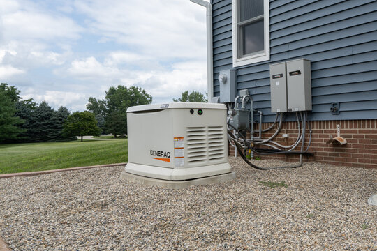 Generac generator has been professionally serviced and illustrates a unit that is ready to supply your home with power during a grid outage