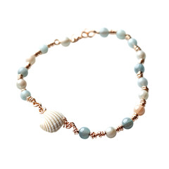 Elegant Anklet with a Delicate Chain of Tiny Isolated on Transparent Background