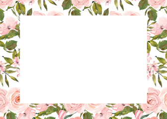 Elegant Floral Frame for Invitations and Greetings