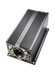 Fototapeta premium High End Car Audio Amplifier Isolated on White Background Product Shot