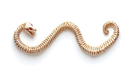Naklejka premium 黄金の蛇体：繊細なワイヤーアート