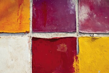 Colorful, textured ceramic tiles